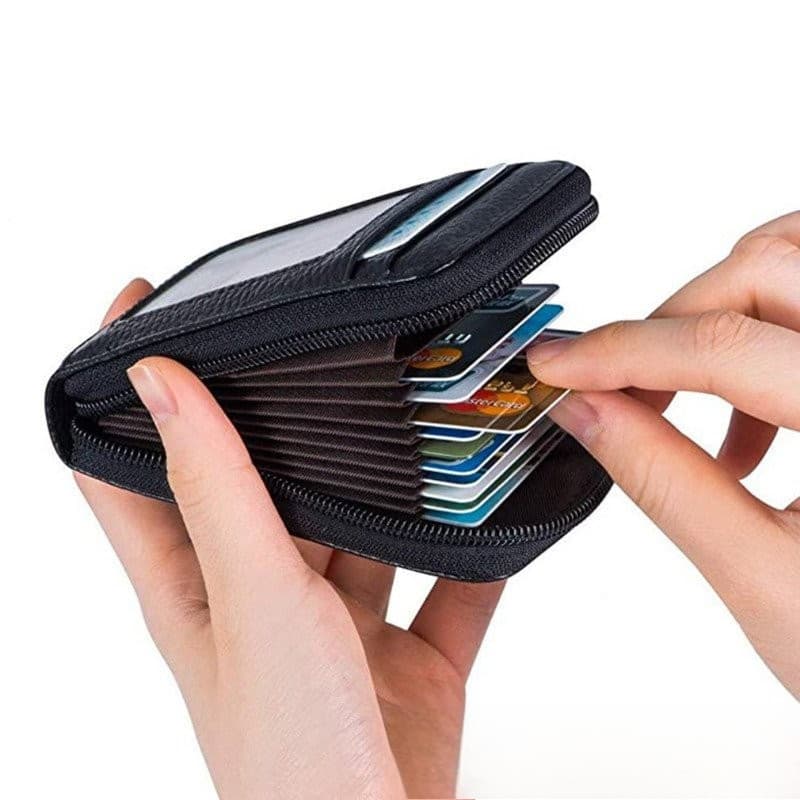 Nova versão coreana carteira de couro do plutônio mudança Casual RFID moda masculina cartão de crédito carteira passapo