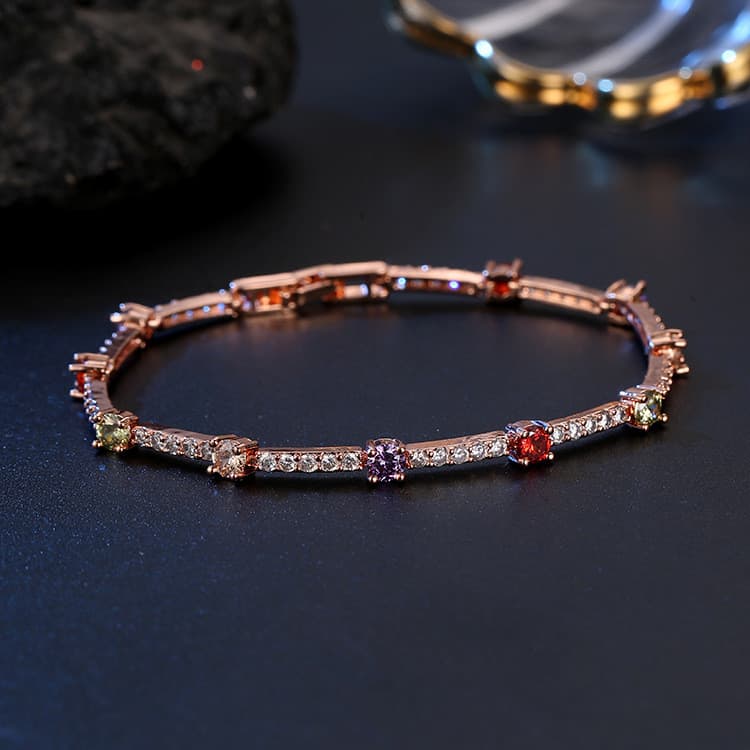 Moda cobre zircão senhoras pulseira estilo criativo pulseira entrega acessórios Retro corrente
