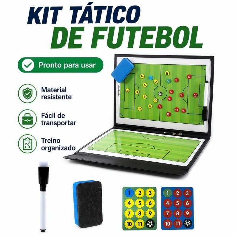 Capa De Couro Para Prancheta De Futebol Dobrável Treinador Ímã Portátil 53x31cm