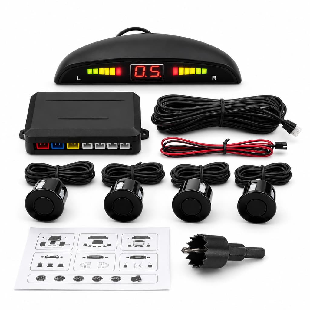 Sensor Estacionamento Carro com Visor LED + Sistema de Ré   Bipe