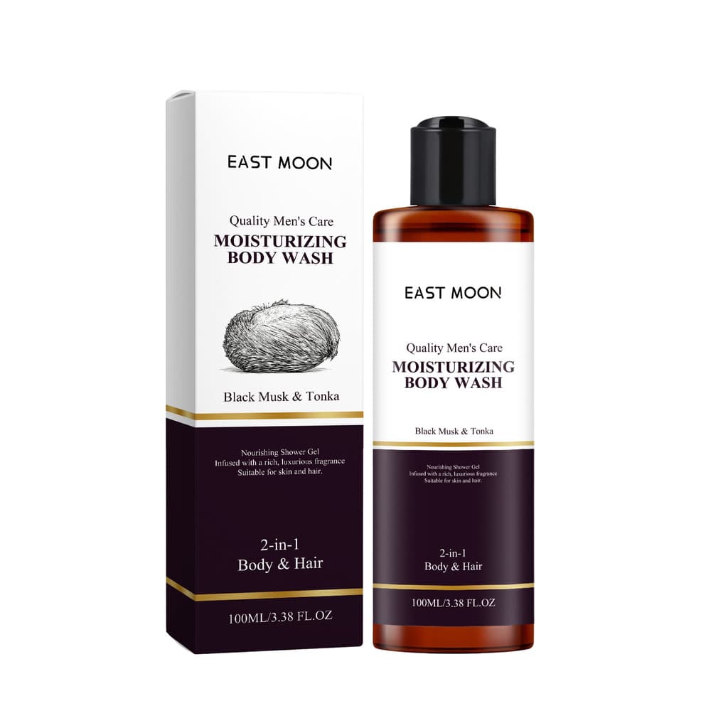 East Moon Black Musk Men Body Wash , Limpador Hidratante Para Pele Lisa E Sedosa