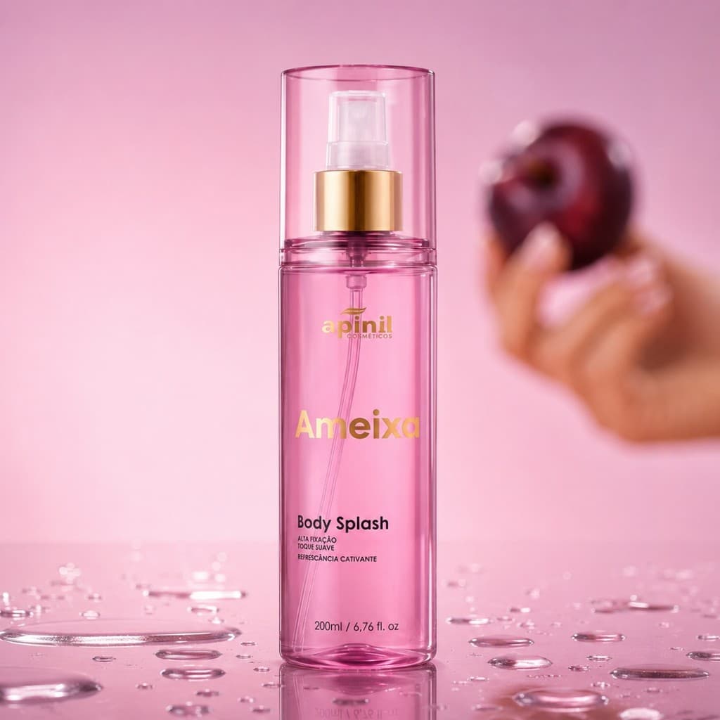 Body Splash Feminino Aroma Ameixa Perfume Corporal 200ml para o Dia a Dia