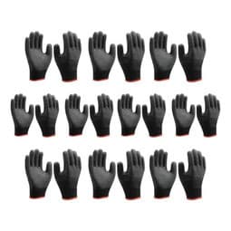 KIT 10 LUVAS RUBBER BLACK  1012 TAM. 10 C.A 49510 S091