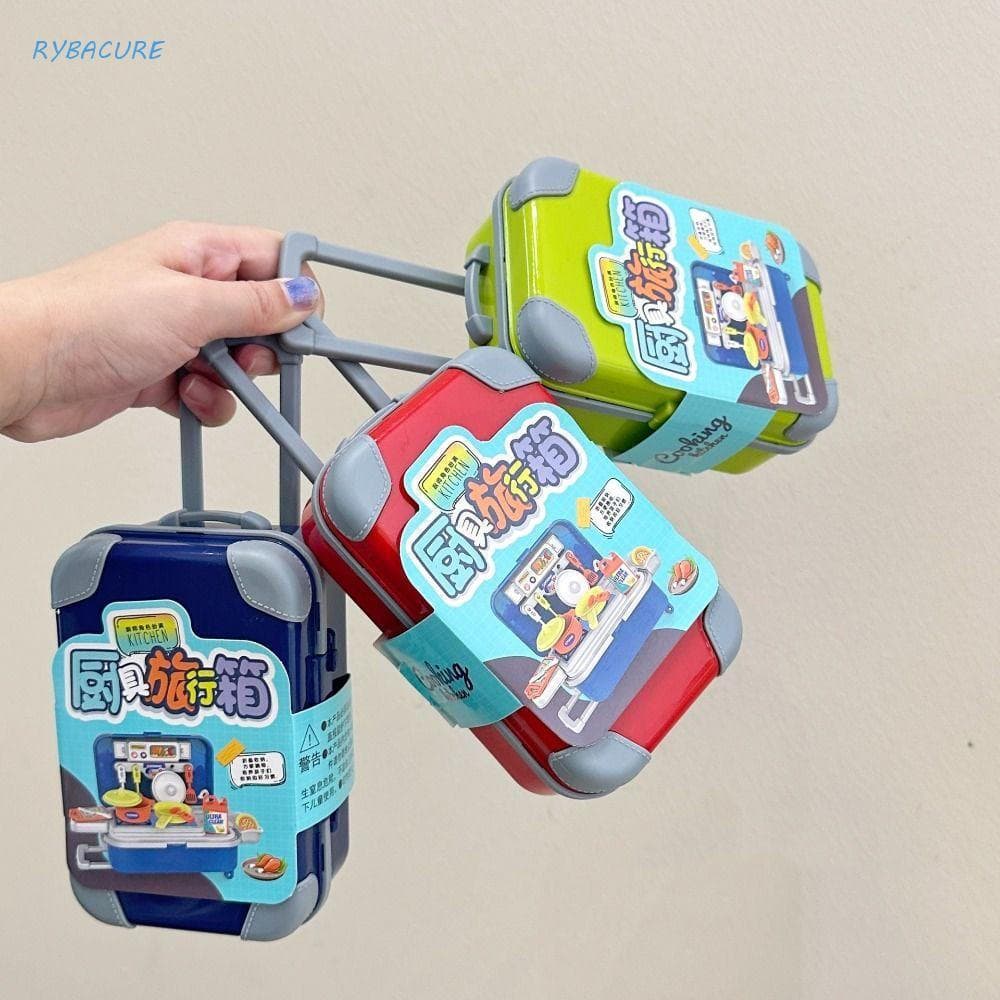 RYBACURE Casa De Brincar Infantil , Utensílios De Mesa , Carrinho , Mala , Brinquedos De Cozinha , Kawaii