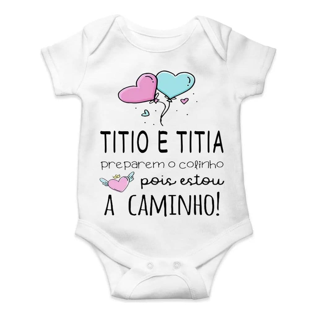 Body Infantil Personalizado Titio E Titia Preparem O Colinho