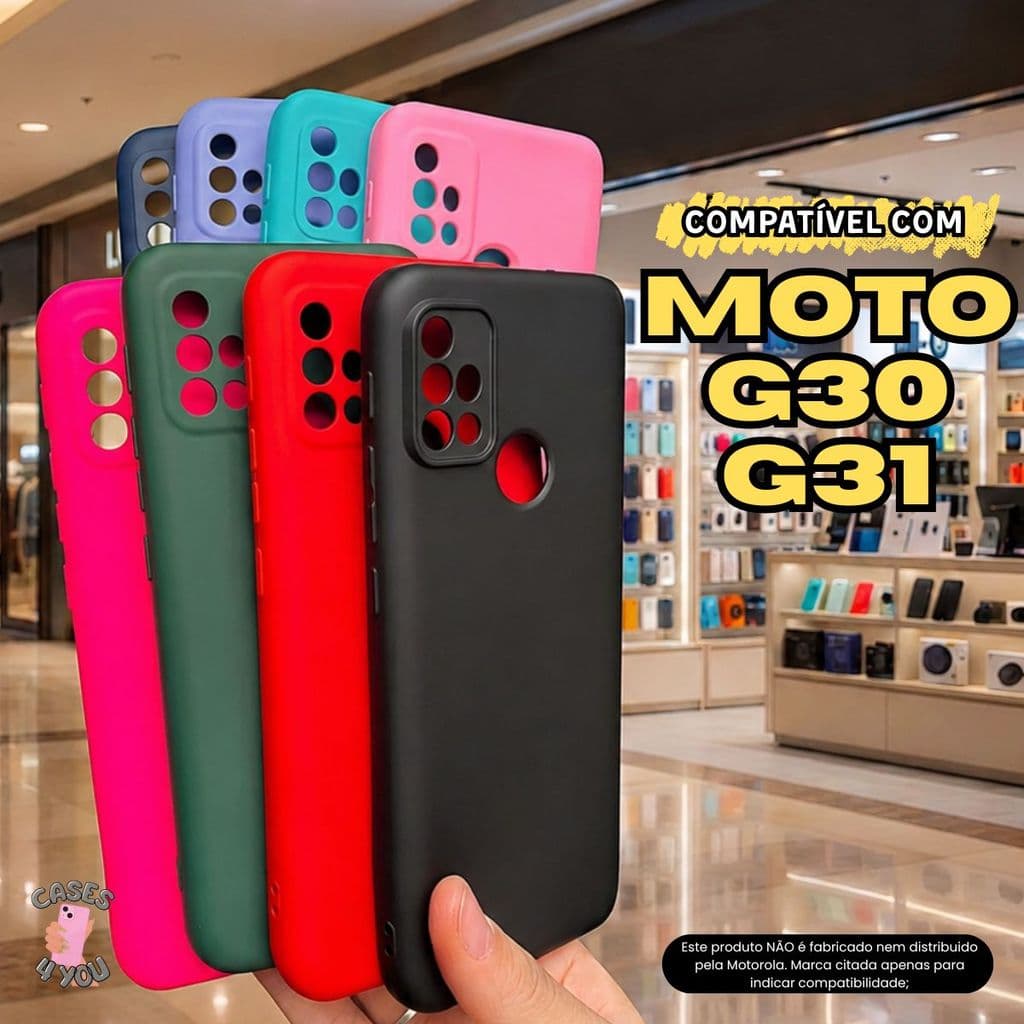 Capa Capinha Compatível com Moto G30 G31 Aveludada Protetora Silicone Case