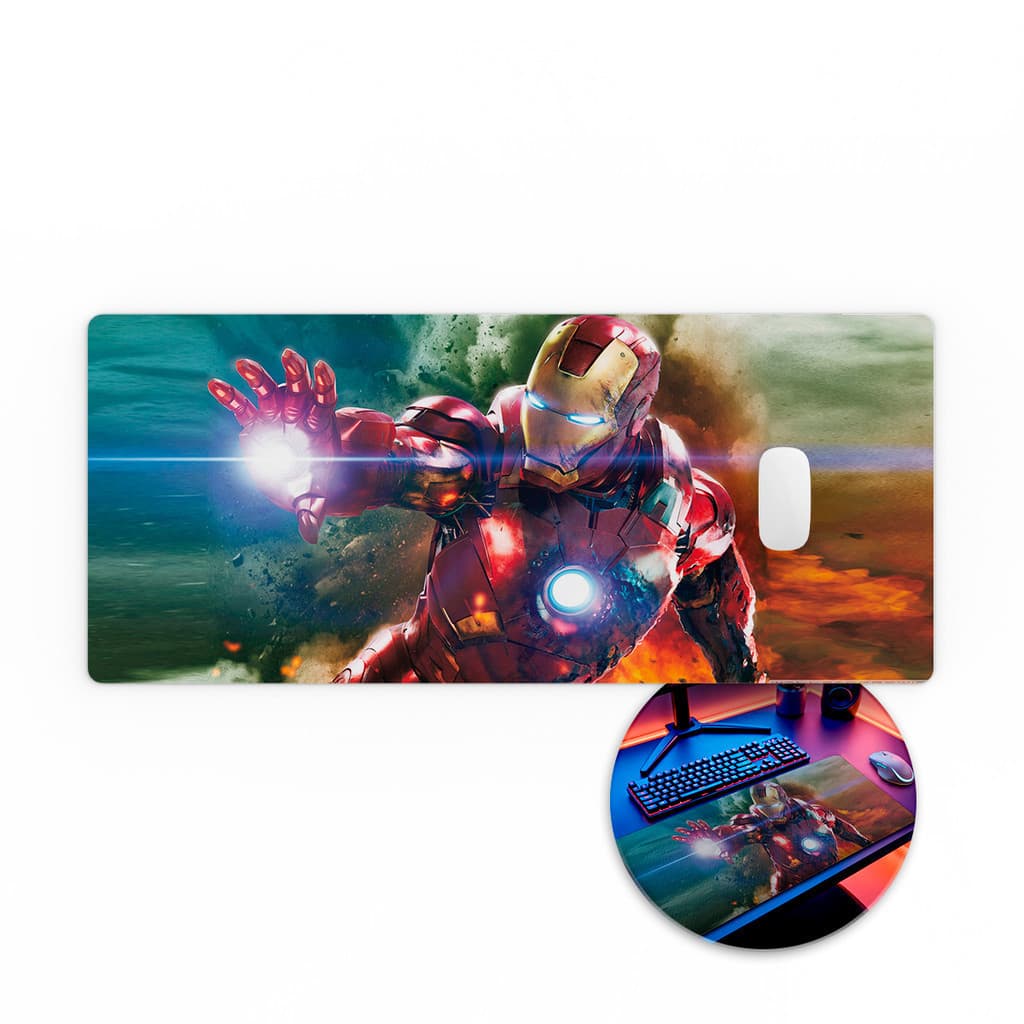 Mousepad Gamer Antiderrapante Homem de Ferro 80x30 Ironmen