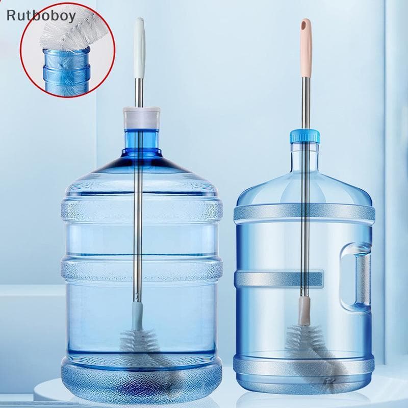 [Rut] Lavagem De Buet Doméstica Escova Com Haste De Aço Inoxidável Dispensador De Água De Plástico Limpeza Gadgets De CO