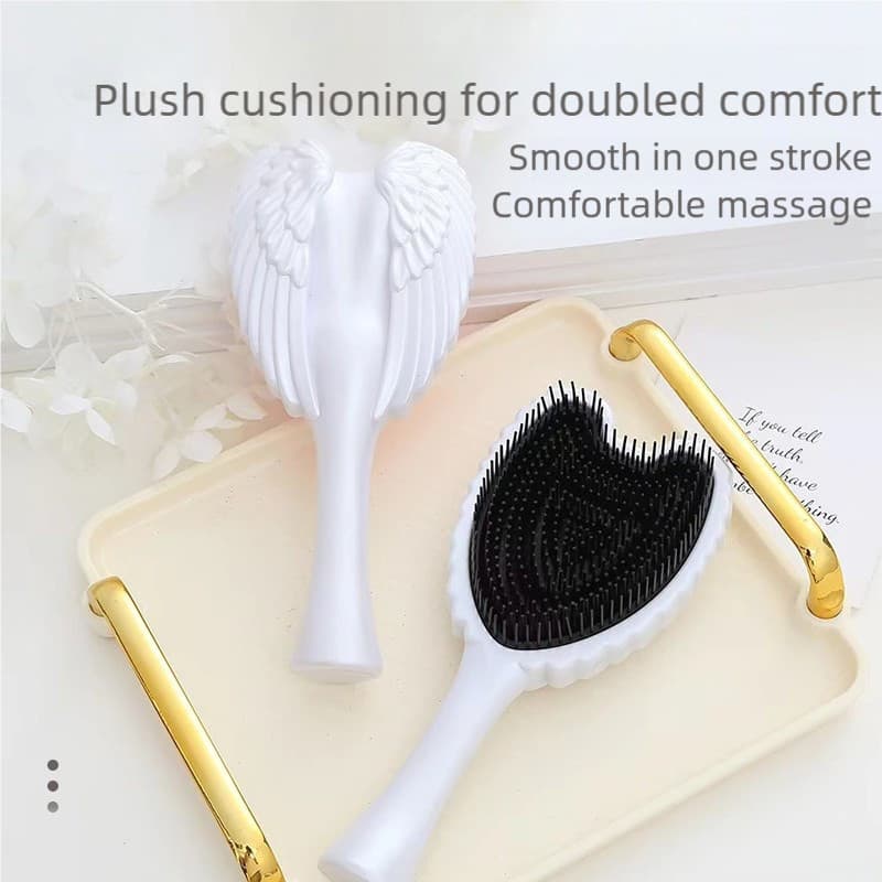 Escova De Cabelo Antiestática Angel-Pente De Massagem Para Modelagem De Cabelos Secos E Molhados