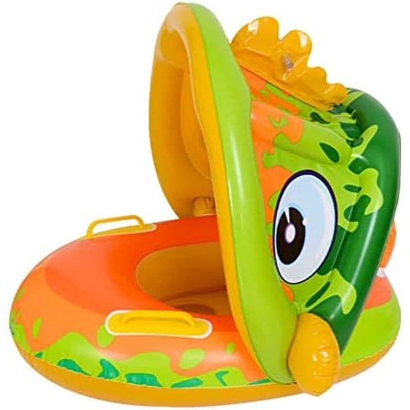 Bóia De Natação Para Bebês Inflável , Anel Flutuante Piscina De Com Dossel Solar Flutuadores Infláveis Idades De 6 A 36