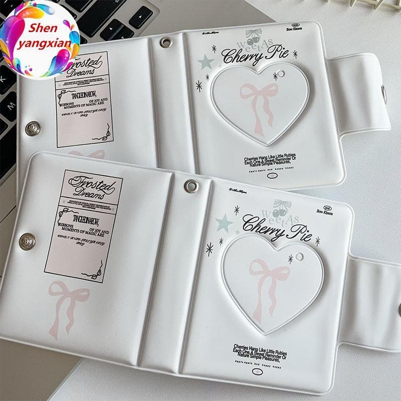 shenyangxian Kpop Photocards Pasta Doce Arco Álbum De Fotos Mini Photocard Titular 3 Polegada Amor Coração Caso De Armaz