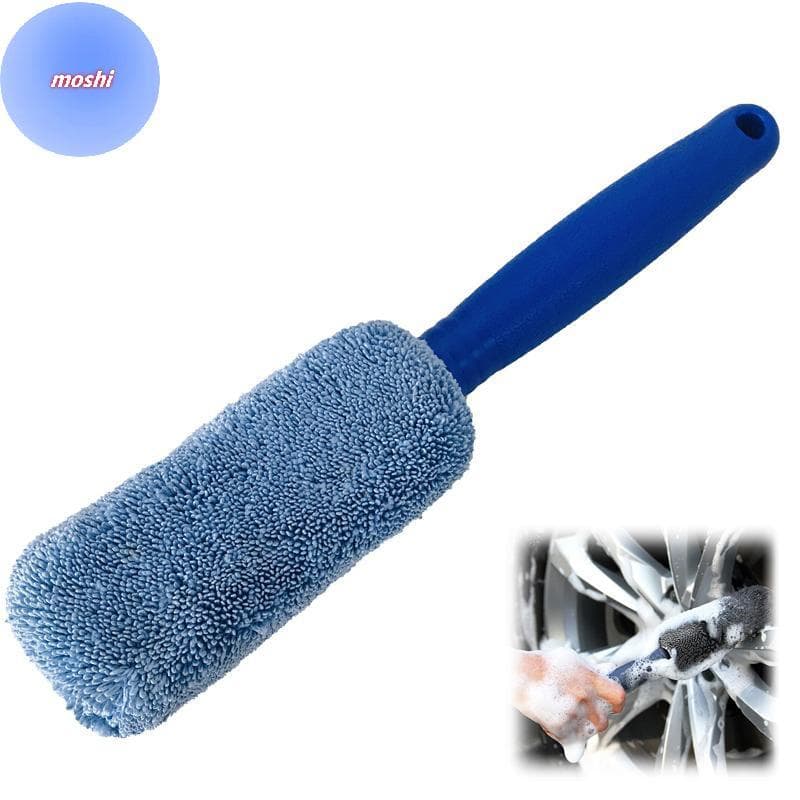 MOSHI 1 Peça Ferramentas De Limpeza De Lavagem Automática Roda De Carro Portátil Microfibra Pneu Aro Escova Para Com Alç