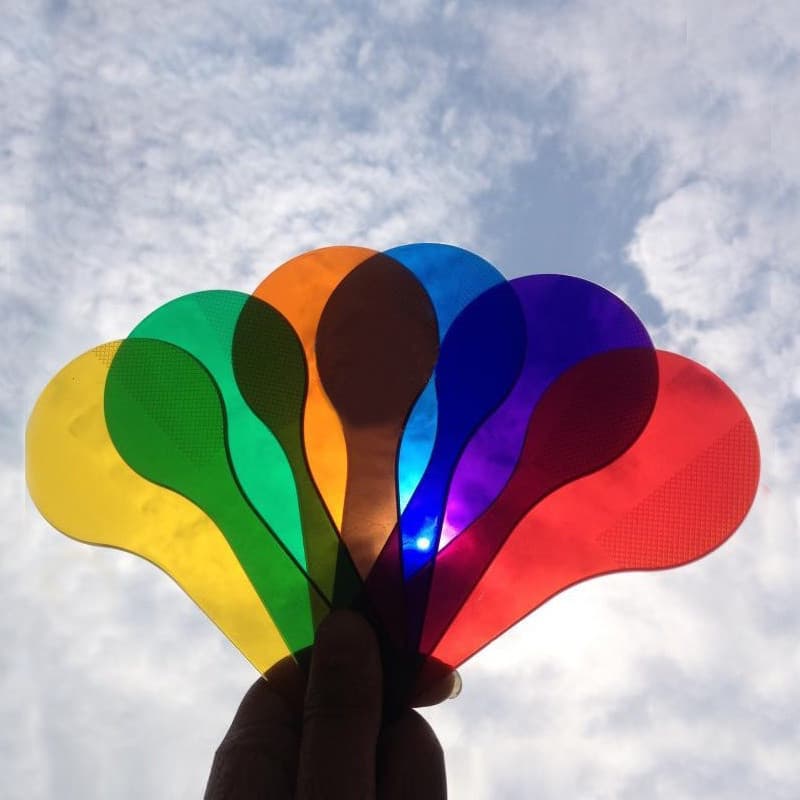 Pás Coloridas para Crianças Aprenderem Cores, Brinquedo Tricolor Transparente, Tabuleiro Pré-escolar, Recursos de Aprend