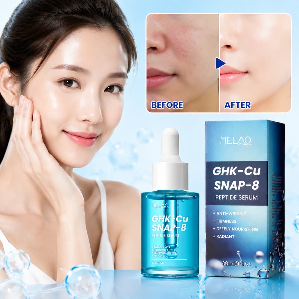 GHK CU Soro Facial Peptídeo De Cobre Azul Para Hidratante Calmante Pele Leve 30ml