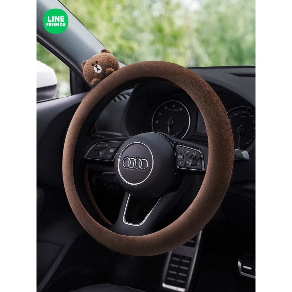 Coreia coreia linha carro inverno volante capa alça feminina quatro estações Universal linho algodão bonito Benz BMW Aud