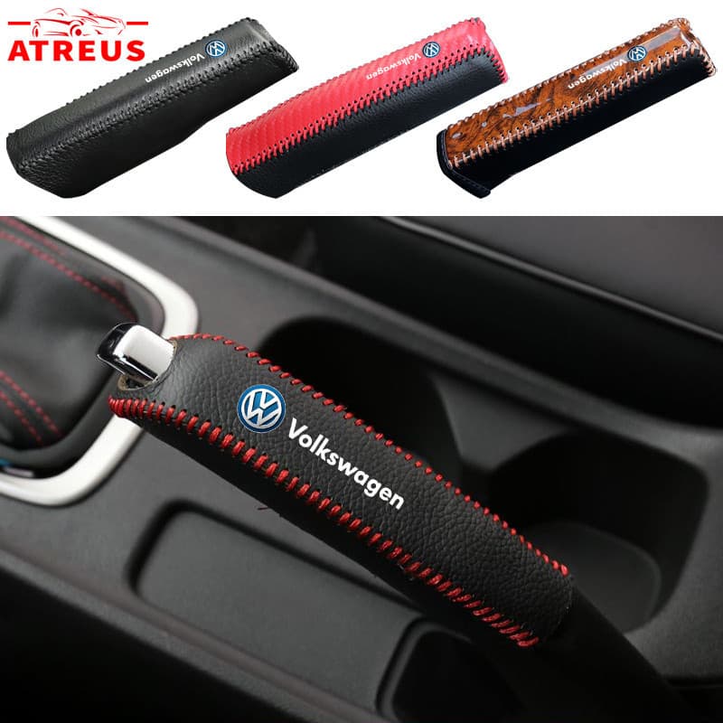 Capa de Couro para Freio de Mão Volkswagen, Proteção para Freio de Mão para VW Polo UP T Cross Gol g5 g4 Saveiro Nivus Y