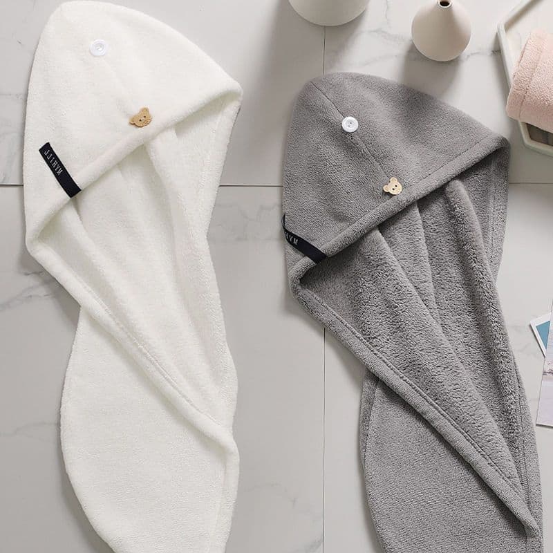 Outono inverno touca de secagem de cabelo Super absorvente de secagem rápida feminino novo estilo engrossado Shampoo jap