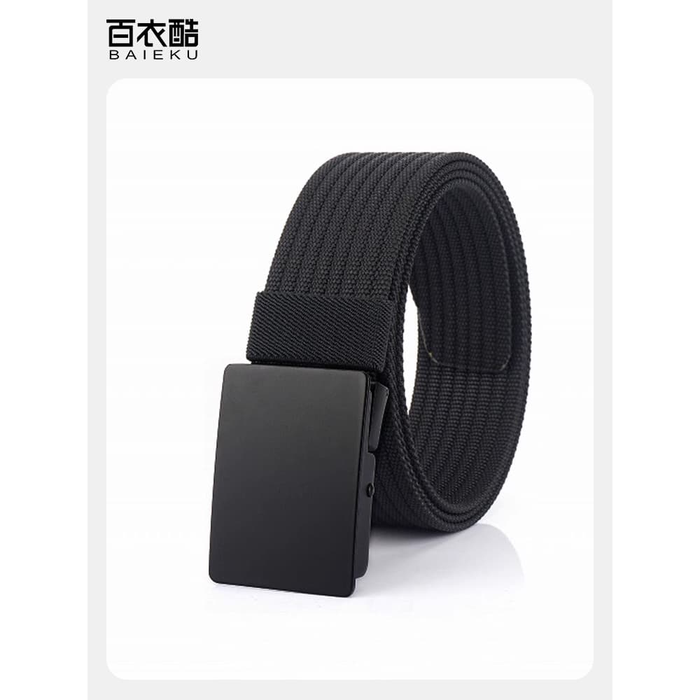 Baiyi cinto legal masculino cinto de lona de estudante de náilon 2024 novo estilo cinto masculino verão treinamento mili