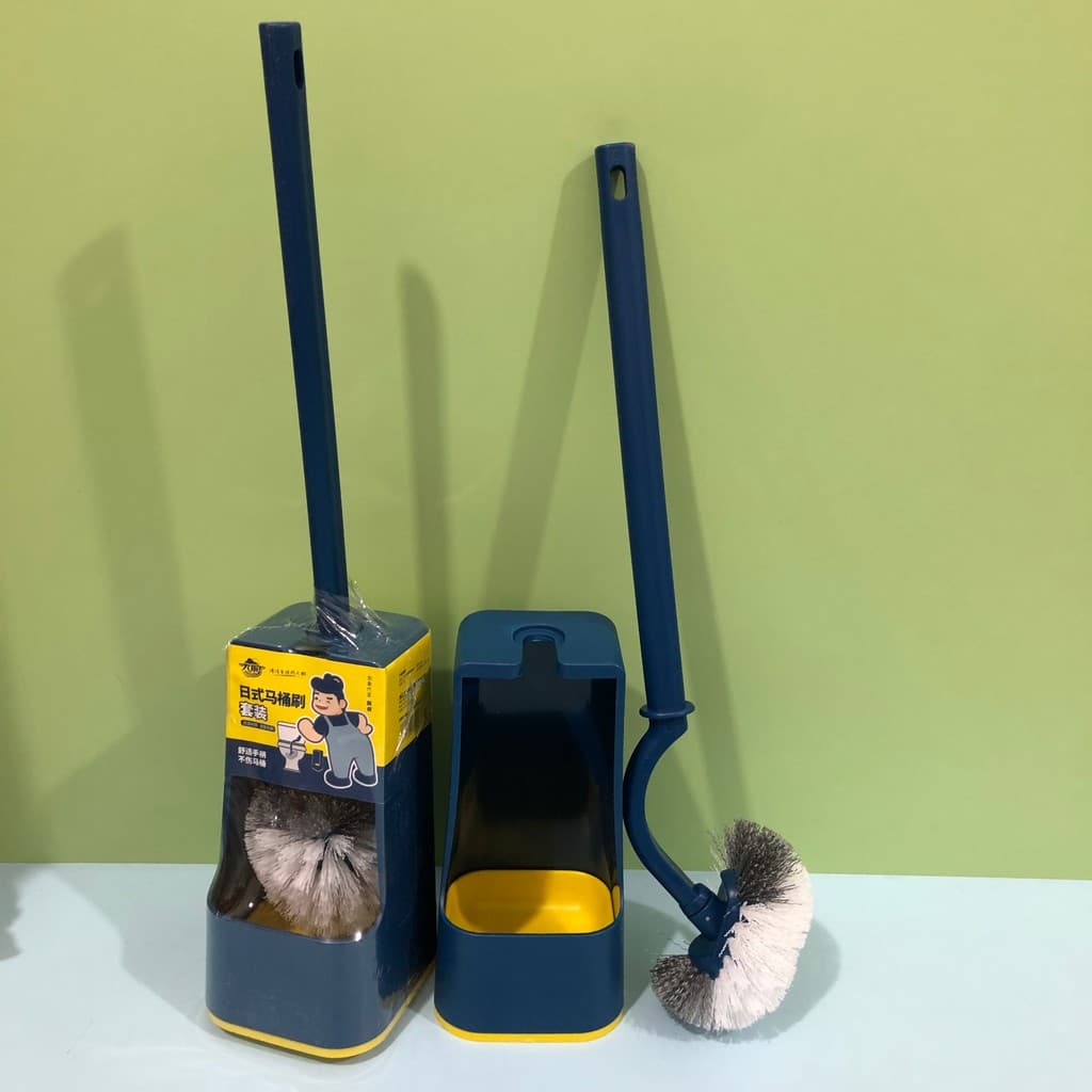 Dapeng 802 escova de vaso sanitário em forma de S estilo japonês com Base escova de vaso sanitário cabo longo escova mul