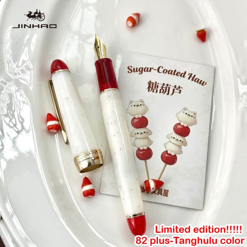 JINHAO 82 Plus Caneta Tinteiro Edição Limitada Tanghulu Cores Nib EF F Caligrafia Papelaria Material Escolar