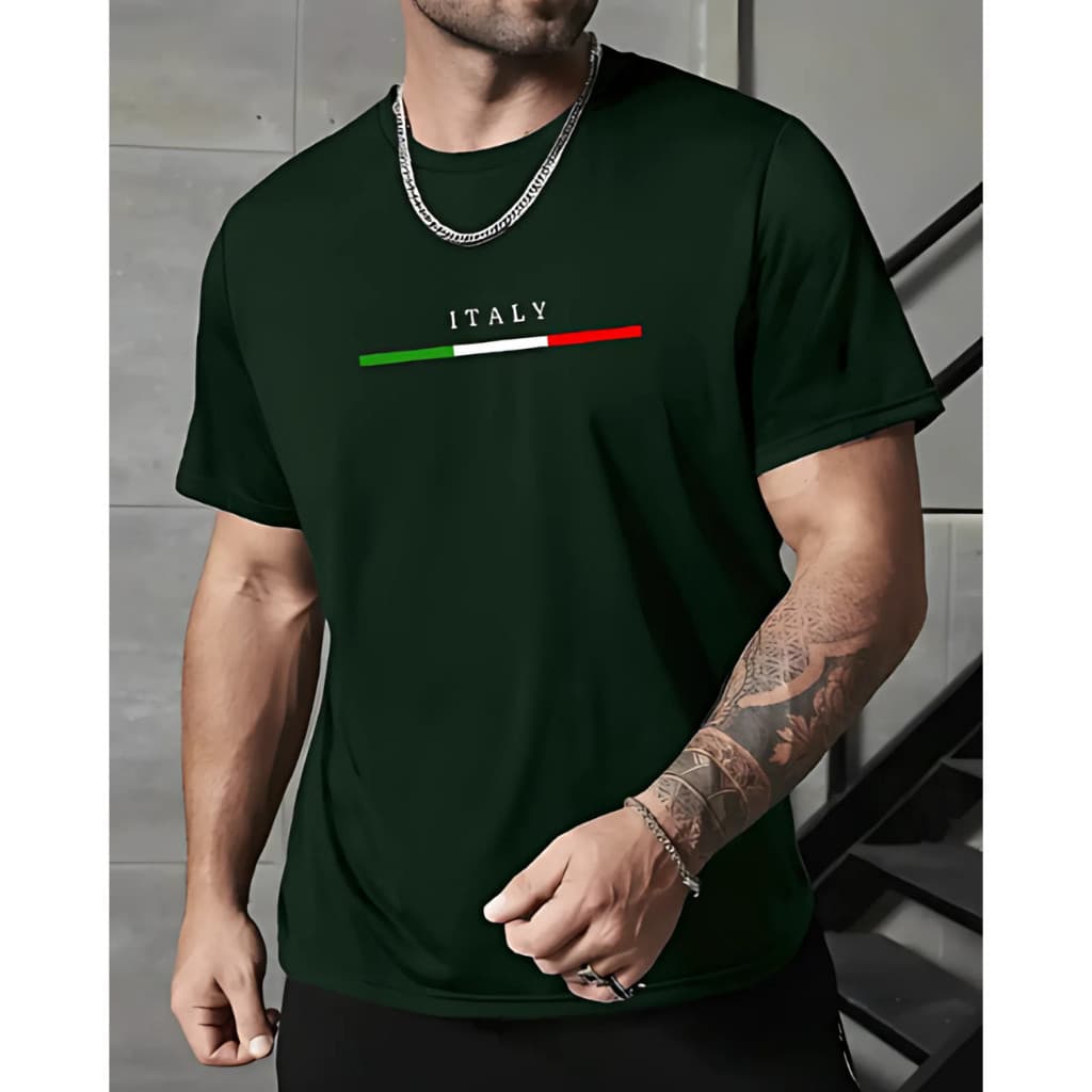 Camiseta Masculina Italy masculina 100% algodão Premium Camisa Masculino