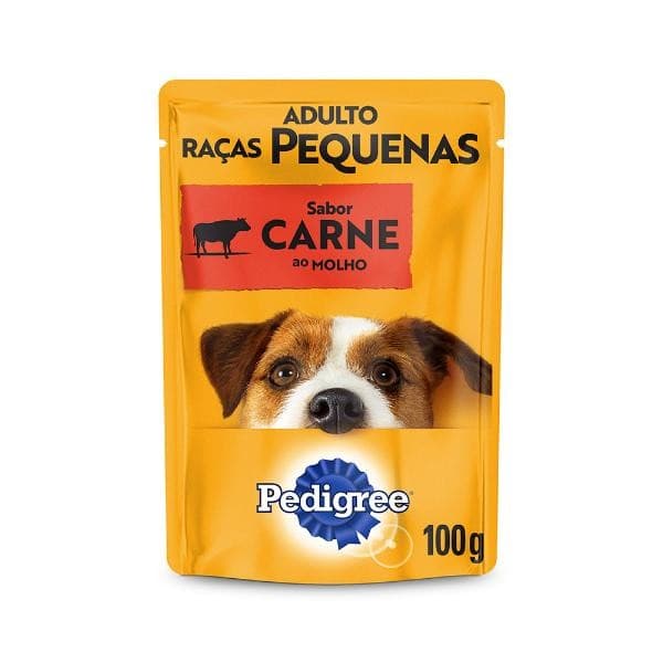 Ração Úmida Sache Pedigree Cães Adultos Raças Pequenas Carne - 100g