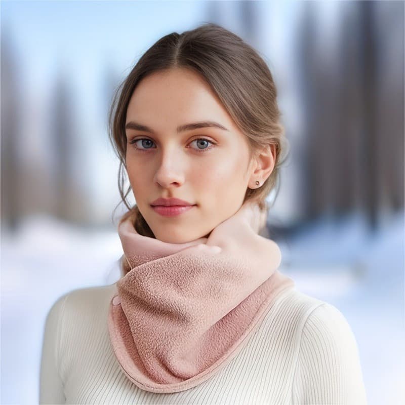 Cozy Knit Neck Gaiter - Thick, Warm & Windproof for Winter Sports | Versatile Solid Color Scarf for Skiing & Cycling&**&