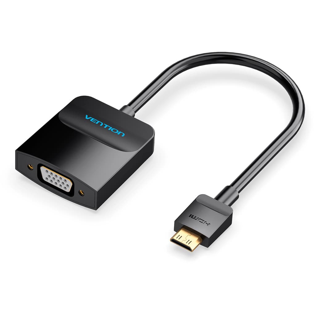 Adaptador Conversor Mini HDMI Macho Para Vga Fêmea 1080p
