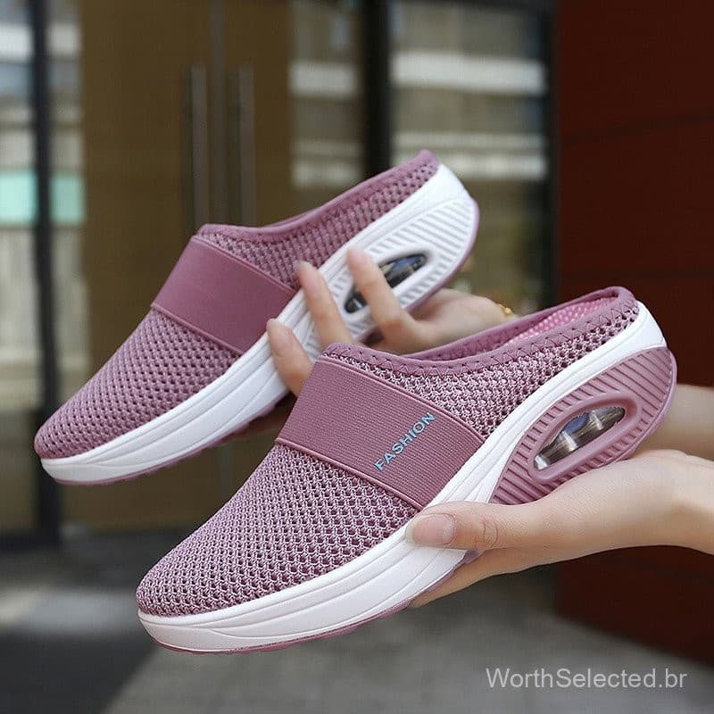 Sandálias Cunha Femininas Vintage Premium Plataforma Antiderrapante Sapatos Retrô Casuais Além De Ortopédicas