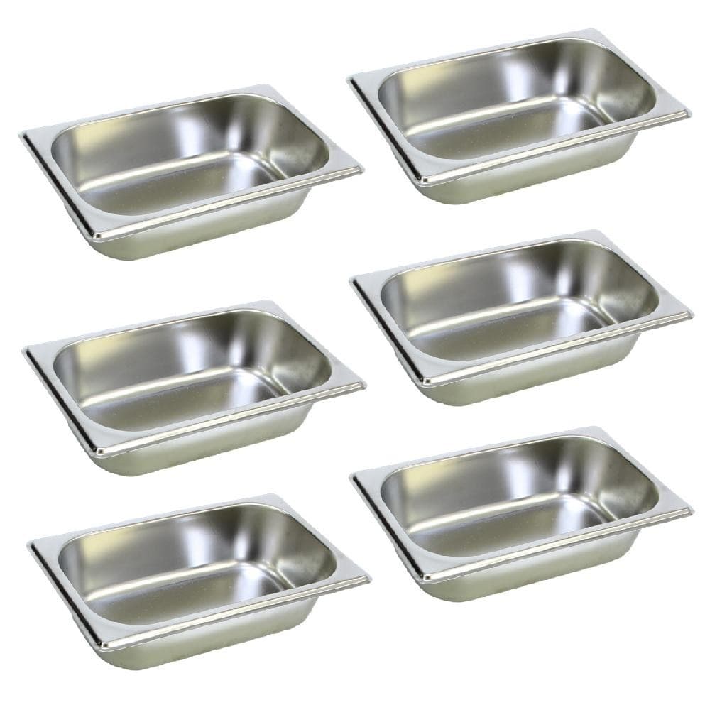 6 Cuba Gastronomica Inox 1/4x65 Gn Buffet Cozinha Restauran