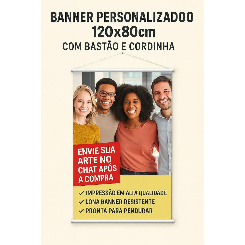 Banner Fotográfico 120x80cm - Envie sua Foto | Produção Rápida Envie a foto no Chat imediatamente após compra