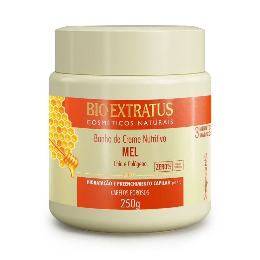 BANHO DE CREME MEL, CHIA E COLÁGENO 250G - BIO EXTRATUS