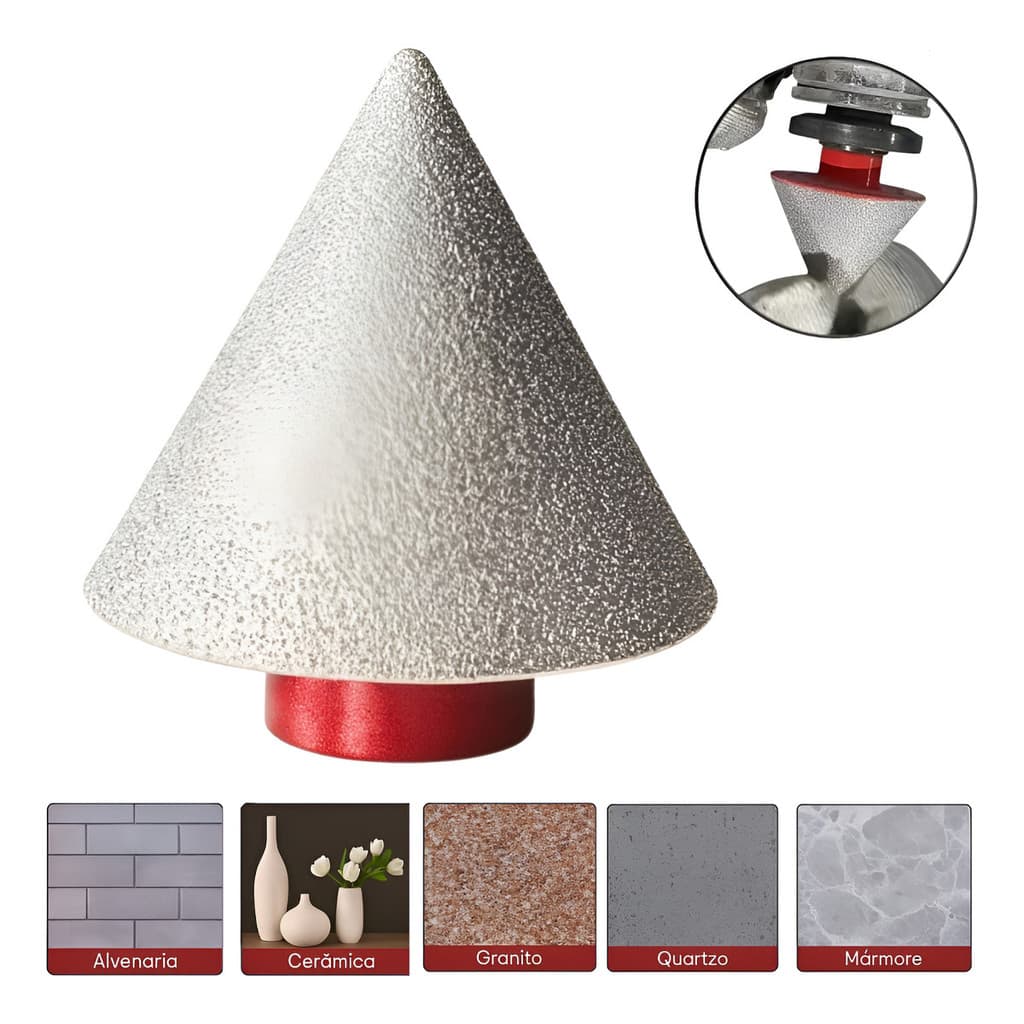 Broca Diamantada Cônica 0-48mm Serra Copo Chanfrar