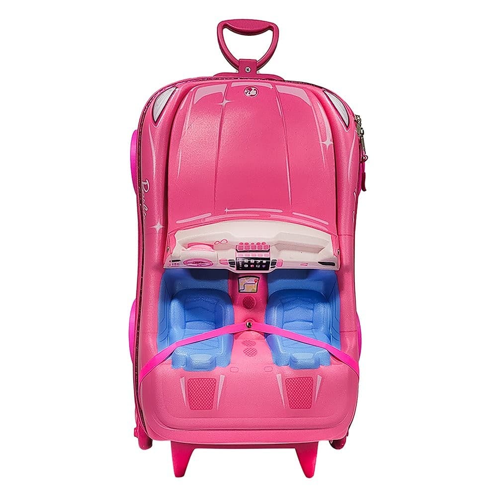 Mala Infantil Barbie Conversível 3D com Rodinhas - Rosa