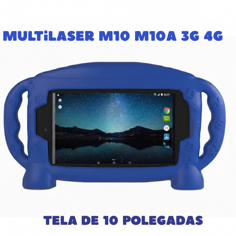 Capa Anti Impacto para Tablet Multilaser M10 M10a 3G 4G Tela de 10 Polegadas Suporte Protetora Premium