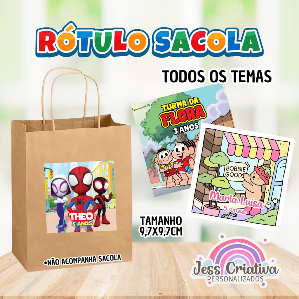 Rótulo adesivo para Sacola Lembrancinha