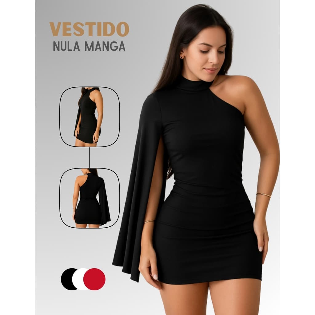 Vestido Feminino Nula Manga Estilo Gringa Suplex Premium Gola Alta Paty Show
