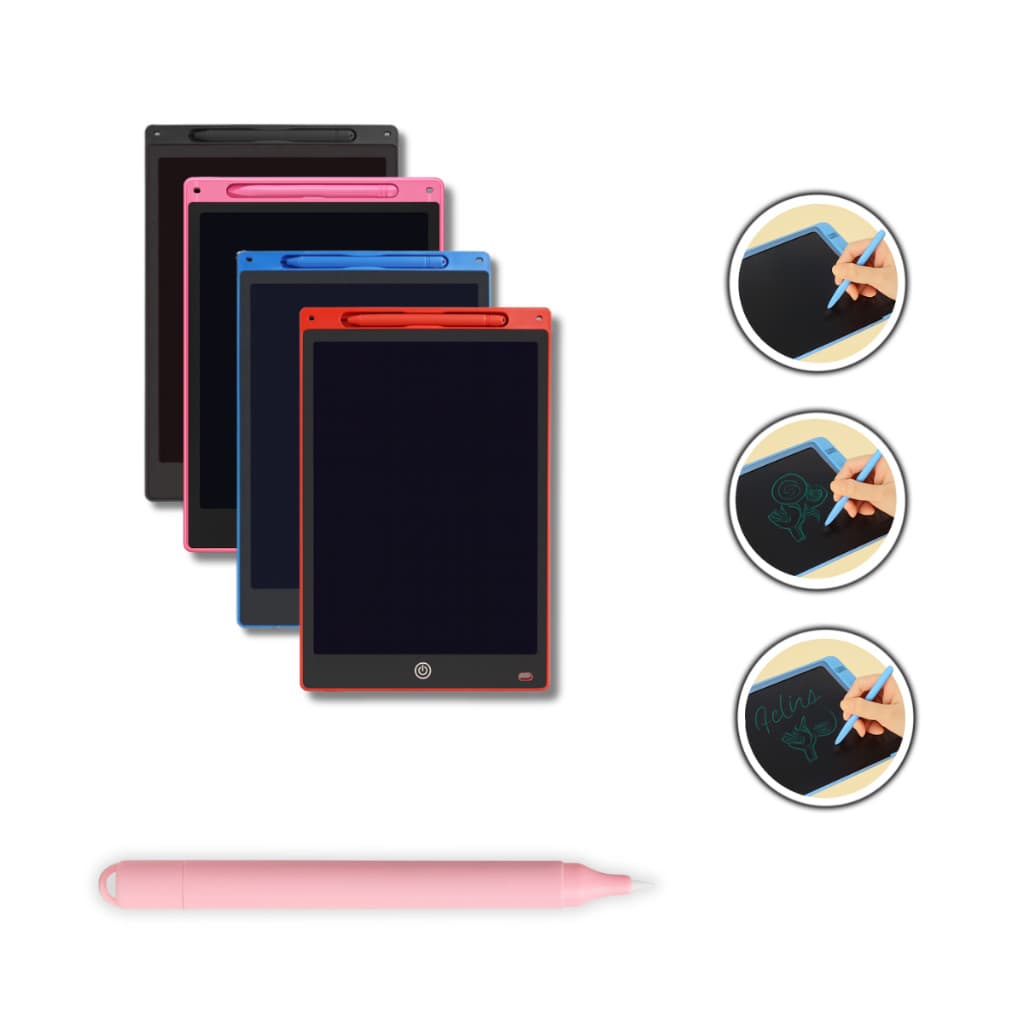 Lousa Mágica Infantil 12 Polegadas Colorida – Tablet de Desenho Educativo LCD Reutilizável Quadro de Escrita