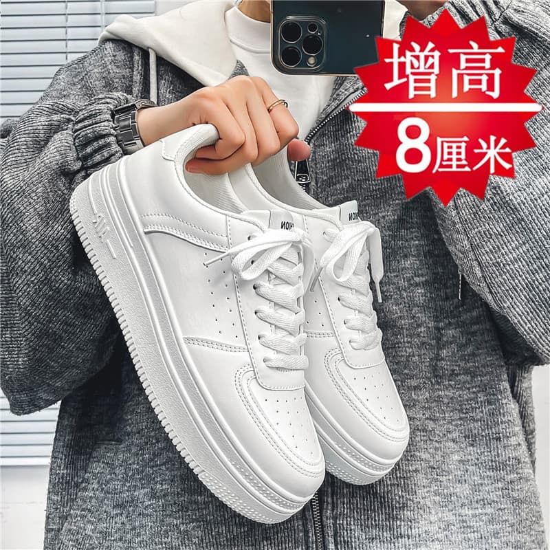 Sapatos de aumento de altura de verão masculino 10cm nicho tênis casuais All-Match sapatos brancos invisível altura inte