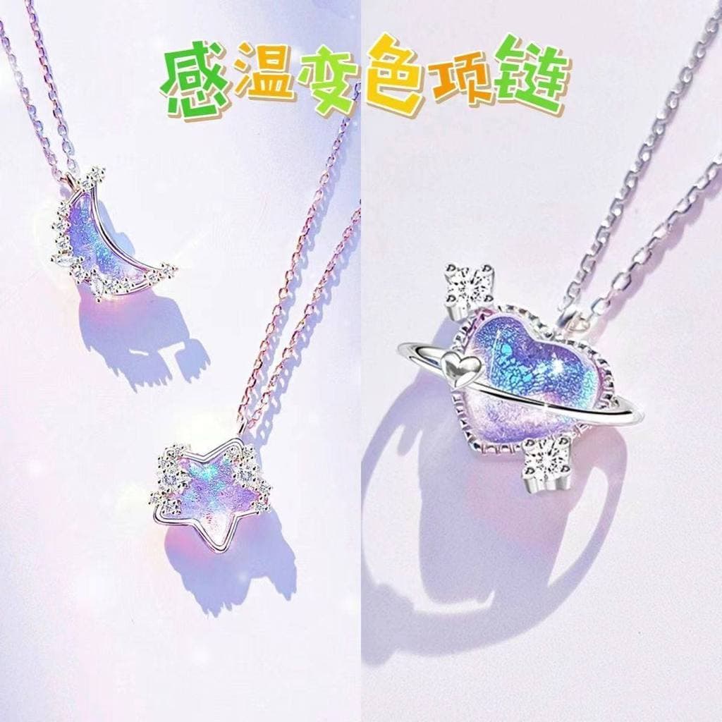 Namorada colar Original namorada doce estrela lua conjunto de três peças bonito na moda estudante All-Match amor criança