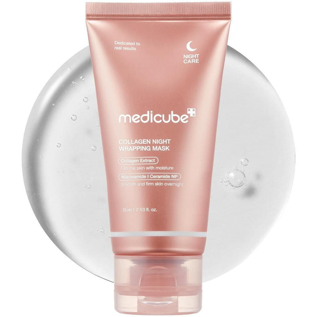 medicubeWrappingMaskCollagenOvernightPeelOffFacialMask | Cuidado com a Elasticidade e Hidratação, Reduz a Flacidez e a O