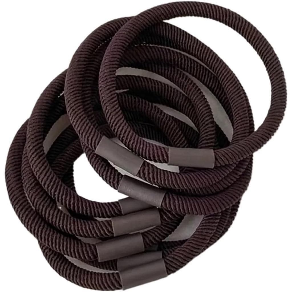 Elásticos de Cabelo 10 peças/conjunto Elásticos de Cabelo Básicos em Cores Sólidas com Alta Elasticidade Faixa Elástica