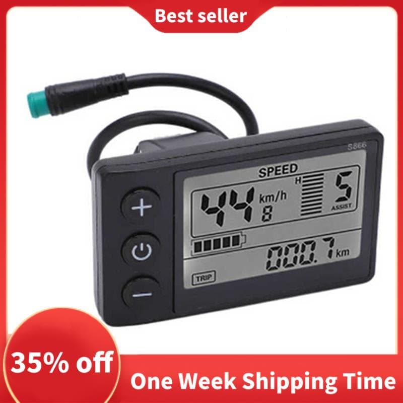 24V 36V 48V 60V Display LCD À Prova D'água S866 Painel Controlador De Exibição De Bicicleta Elétrica Para Scooter