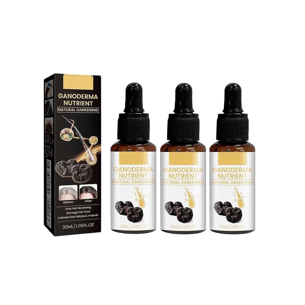 Sérum para Tratamento de Cabelos Brancos, Sérum Capilar Natural Contra Cabelos Brancos e Queda de Cabelo, 3 Peças, Repar