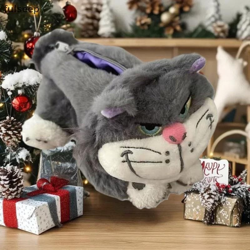 [fulseep] 1 Unidade De Lápis De Desenho Animado Caso Caneta De Gato Lúcifer Fofa Bolsa Organizador De Papelaria Multifun