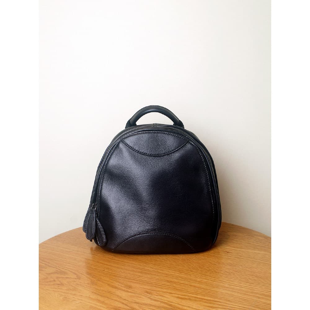 Original Retro couro genuíno mochila feminina novo estilo moda nicho em forma de concha de couro senhoras mochila pequen