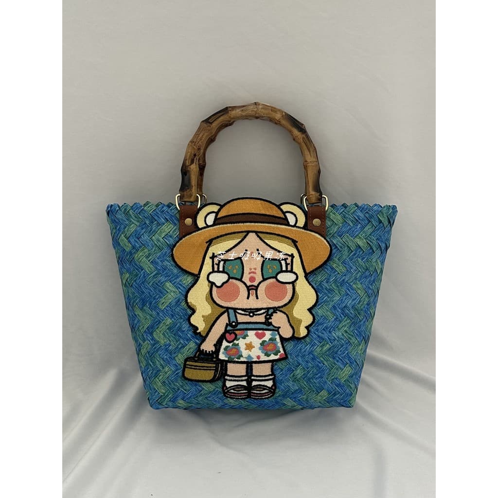 2025 novo estilo saco de tecido à beira-mar férias praia saco All-Match sacola estilo preguiçoso cesta de vegetais bolsa