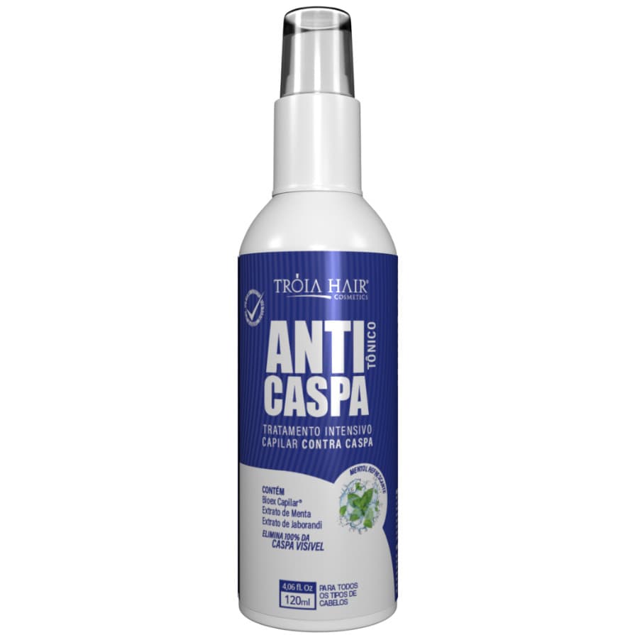 Tônico Anticaspa 120ml Tratamento Intensivo Para Caspa Tróia Hair