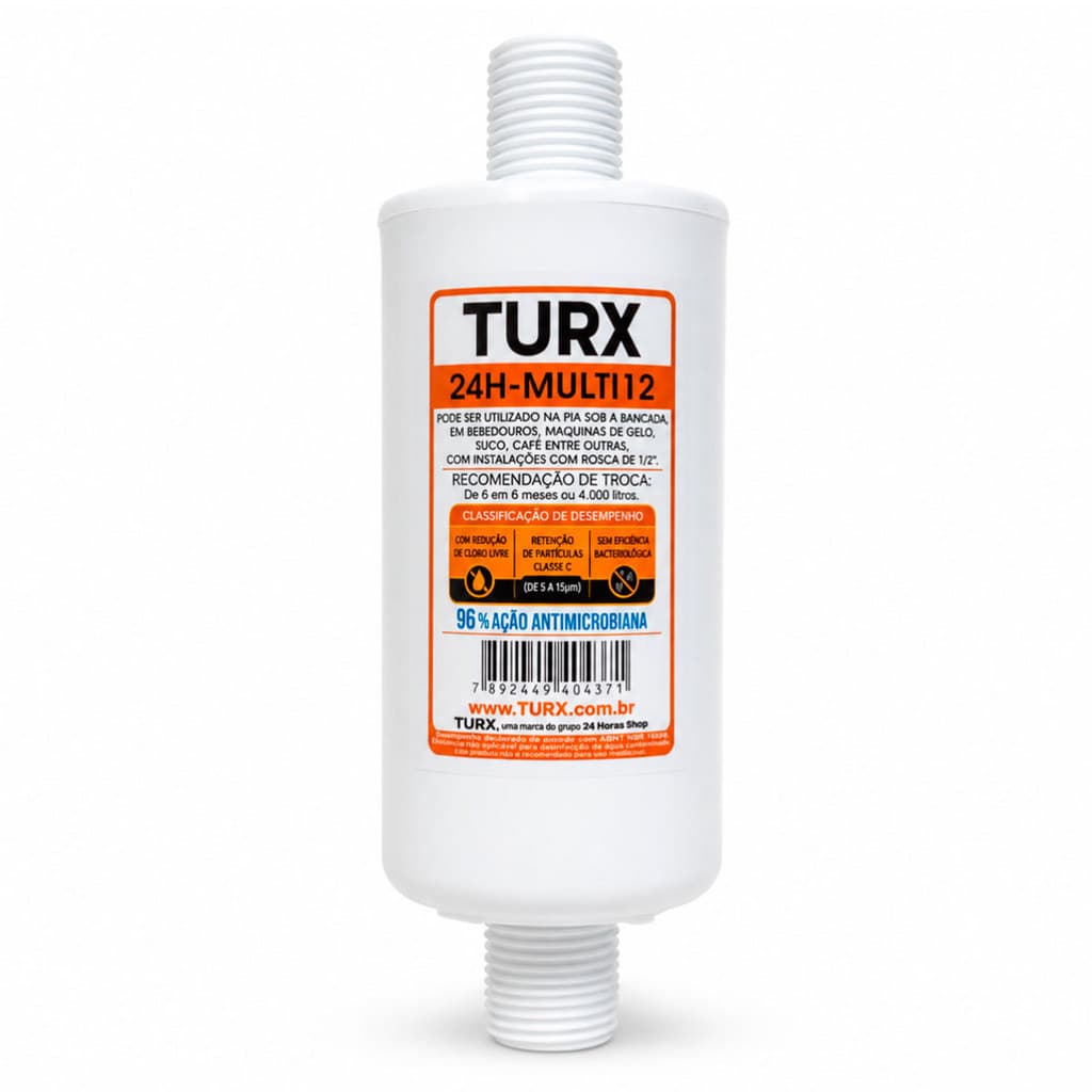 Filtro Purificador Água Universal Rosca de 1/2" Refil Adaptação Fácil