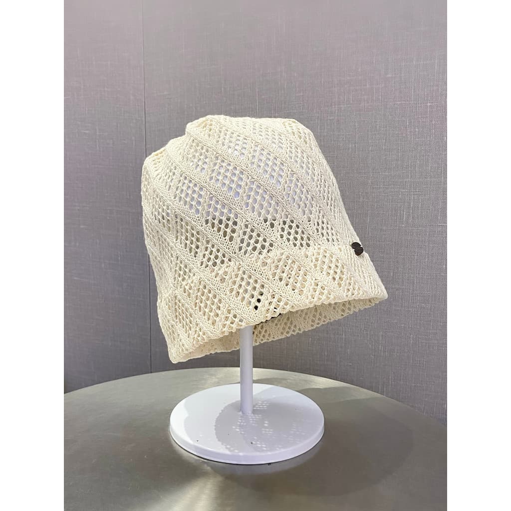 Estilo coreano Retro oco malha chapéu frio feminino primavera verão estilo fino respirável pilha chapéu mostrando rosto